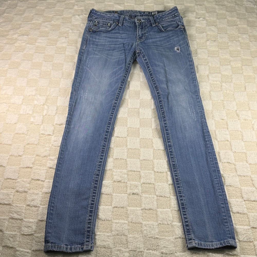 Miss Me‎ Embellished Pocket Jeans Size 29 Denim Ripped Distressed
